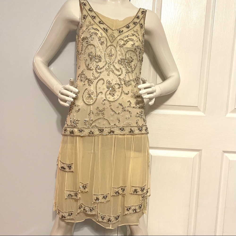 [Maria Coca] Knee-Length Beaded Dress